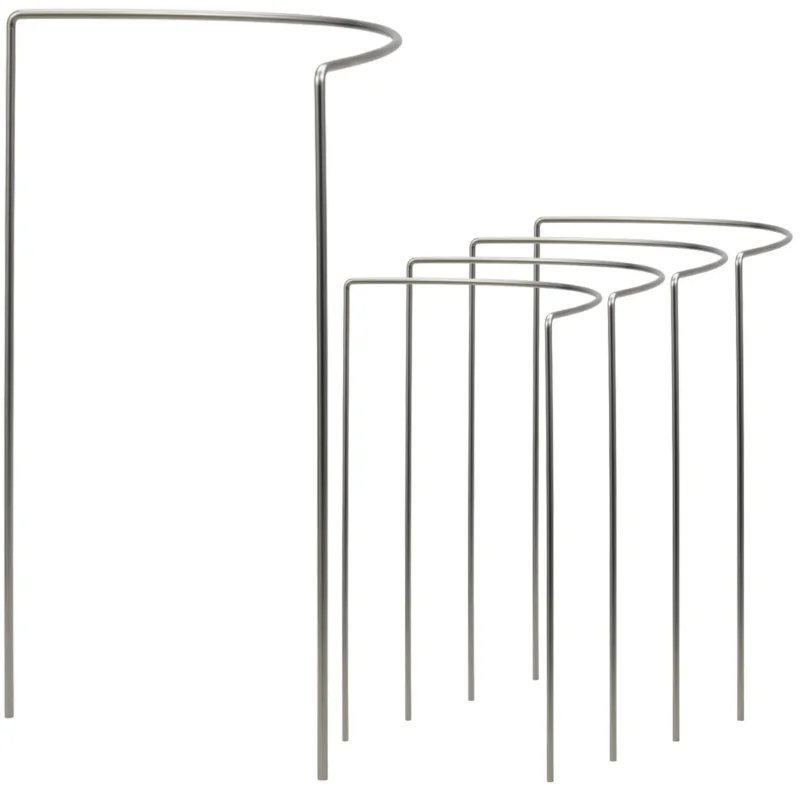 Edelstahl Pflanzenstütze Staudenstütze halbrund - Ø 38 cm - 100 cm hoch aus 4mm Edelstahl Draht - Für den Garten - Metall - Buschstütze - Staudenstütze - Pflanzbogen Staudenhalter Rankhilfe Pflanzenring