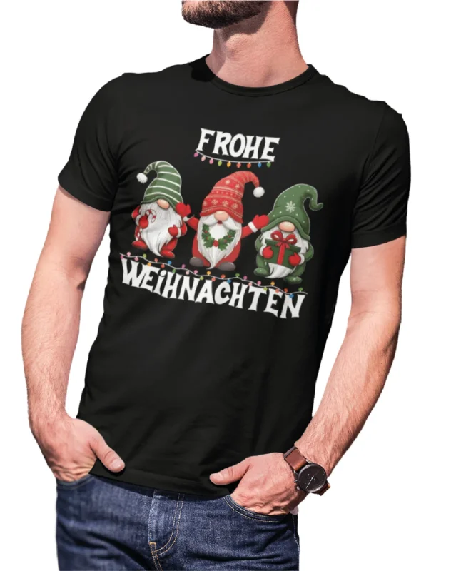 Frohe Weihnachten T-Shirt – Lustiges Wichtel Shirt für Damen & Herren – Weihnachts TShirt mit Wichtel-Motiv – 100 % Baumwolle – Weihnachtsgeschenk & Xmas Outfit
