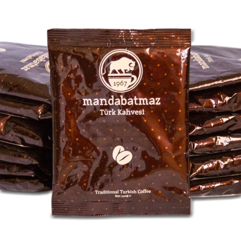 Mandabatmaz Türkischer Kaffee 100g, braune Verpackung, exklusives Küchenaccessoire
