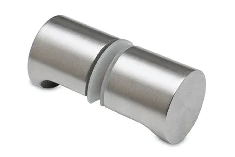 Dusch-Türknopf – V2A Edelstahl massiv Ø 38 mm, 8–12 mm Glas, Art.Nr. 106