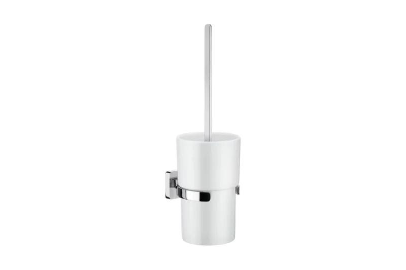 Smedbo ICE WC-Bürste mit Porzellan-Behälter, Wandmodell, Chrom poliert, Art.Nr. OK333P