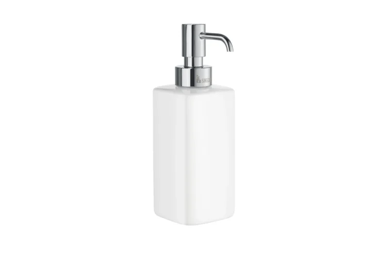 Smedbo ICE Seifenspender mit Porzellan-Behälter, freistehend, 350 ml, Chrom poliert, Art.Nr. OK470P