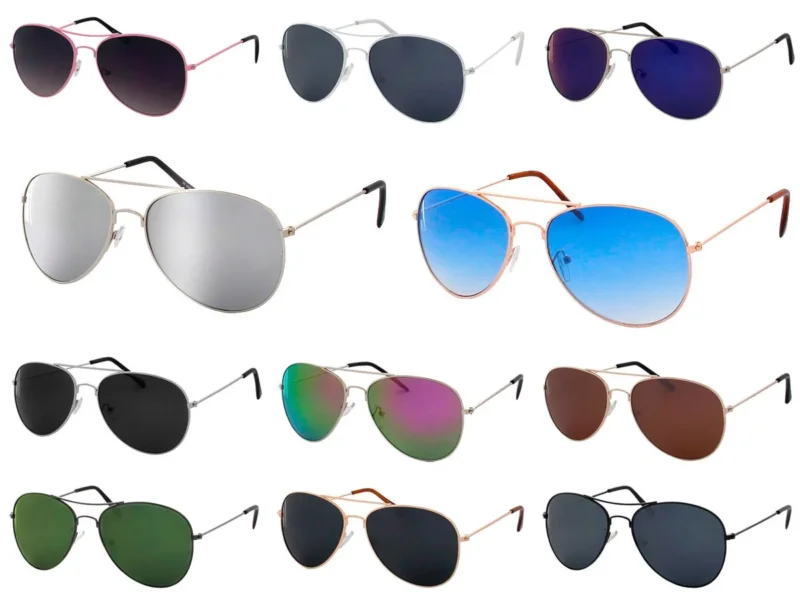 Pilotenbrille Retro Style – Unisex Sonnenbrille im Flieger-Look mit UV400