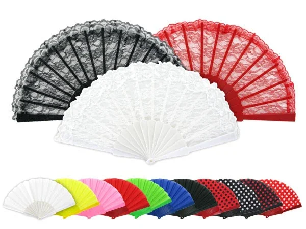 Handfächer Fächer Flamenco Tanzfächer Stofffächer Taschenfächer Klappfächer Spitzenfächer