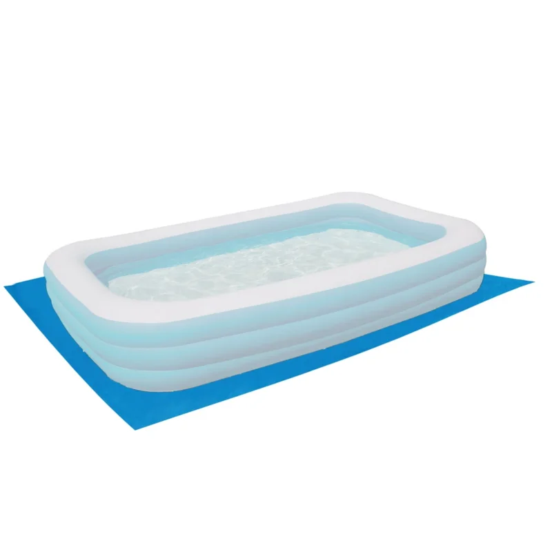 Poolunterlage rechteckig Family Pool 262x175cm - 110g/qm PE - Wasserdicht - Bodenfolie Unterlagen Schutz Bodenschutzplane Unterlegplane Bodenplane aufblasbarer Pool Swimmingpool Poolzubehör