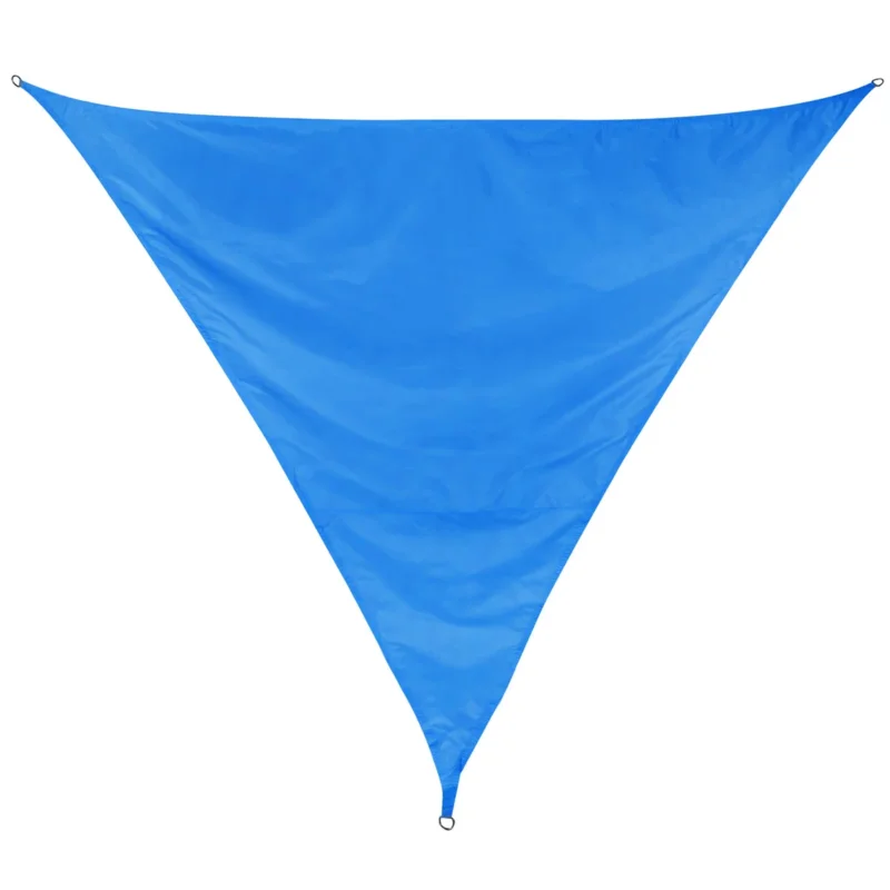 Sonnensegel 5 m dreieckig - blau - Sonnenschutz wasserabweisend - UV-Schutz Garten Terasse Camping
