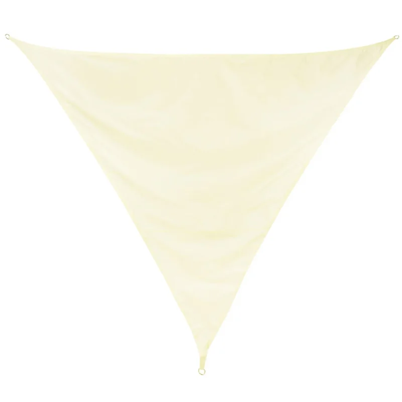 Sonnensegel 3,6 m dreieckig - creme - Sonnenschutz wasserabweisend - UV-Schutz Garten Terasse Camping