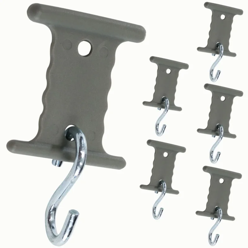 Haken für Kederschiene Kederleiste - 6mm/8mm mit S-Haken Markisenhaken Markisenschienenaufhängung Vorzelthaken Kederhaken