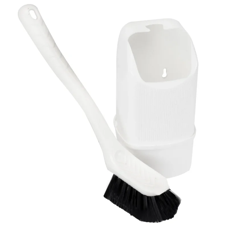 Campingtoiletten-Bürste 24cm mit Halter Klobürste WC klein Toilettenbürste für Chemietoiletten Camping Boot Toilette Reinigung Zubehör Outdoor WC Garnitur Set Reisemobil Badezimmer