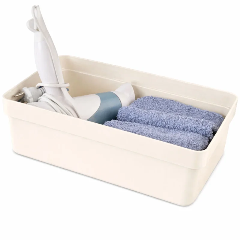 Ordnungsbox - DINA4-Format - 11 cm hoch | 36,5x26x11 cm - 11 Liter - Ordnungskorb Schubladenorganizer Organizerbox Ordnungssystem Kunststoff Aufbewahrung Schrank Bad