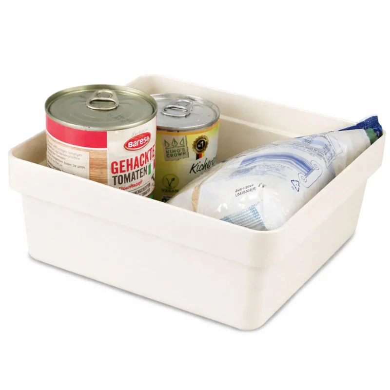 Ordnungsbox - 20x20x8 cm - 2,5 Liter - Ordnungskorb Schubladenorganizer Organizerbox Ordnungssystem Kunststoff Aufbewahrung Schrank Bad