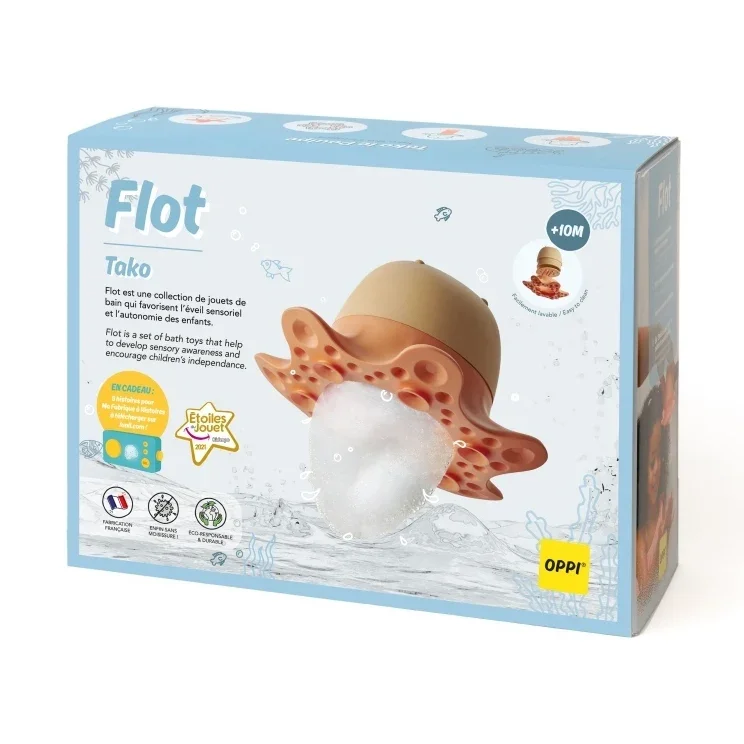 Flot Badespielzeug und Schaum-Macher "Krake Tako" von OPPI_Verpackung