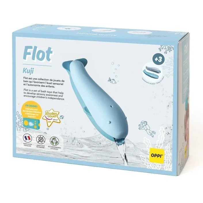 Flot Badespielzeug und Bürste "Wal Kuji" von OPPI_Verpackung
