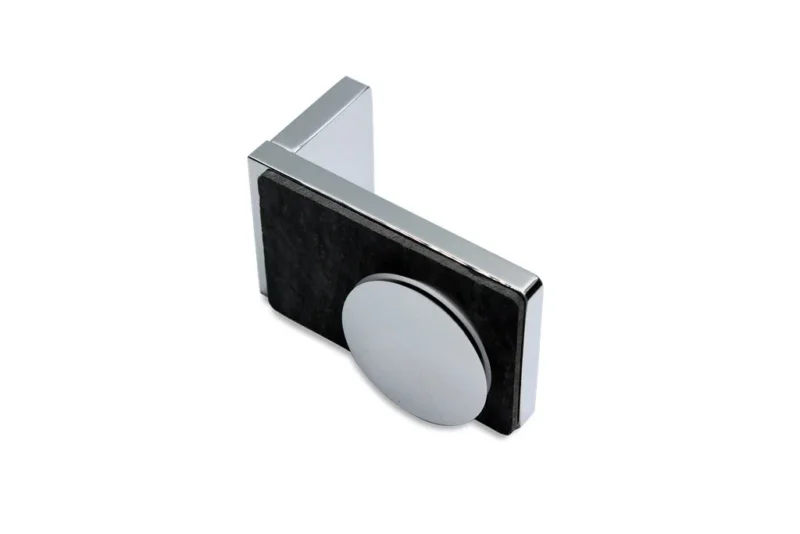 Wandwinkel Glas-Wand 90 Grad aussen fuer feststehendes Duschglas, Chrom poliert glaenzend