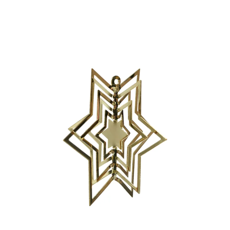 Weihnachts-Stern Baumschmuck Gold