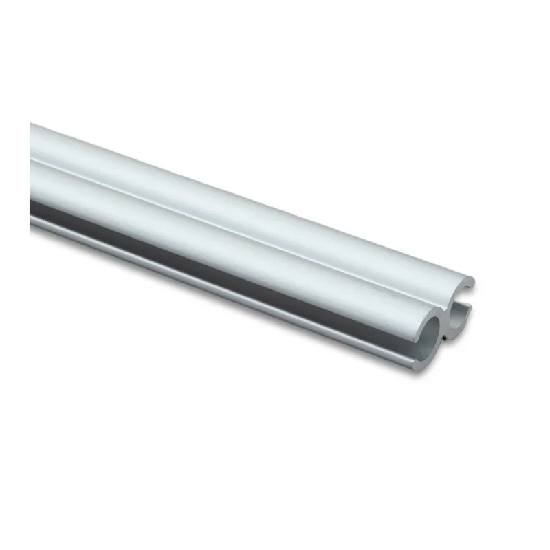 Alu Doppelkederschiene 1,2 Meter Kederleiste Ø8mm (passend für 5-7mm Keder) - Aluminium Leiste Kederprofil für Wohnwagen Wohnmobil - Zelt Vorzelt Schürzenleiste Vorzeltschiene