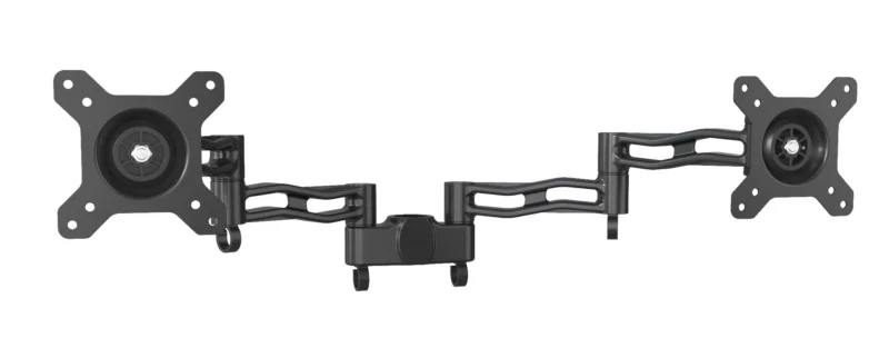 Duronic DM35P2 Monitorarme | 2 Monitorhalterungen für Monitorständer | Aluminium | VESA 75/100 | Zusatzarme für DM35-Serie | Einzelteil für alle Duronic Stangen | Monitorhalter für 2 Displays