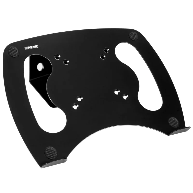 Duronic DML1 BK Laptophalterung | Fläche 32x24,2cm | Belastbarkeit 8kg | Laptopständer für Minitorhalter | VESA Standard | Kompatibel mit Duronic Monitorständer | Antirutsch Pads | Vertikale Montage