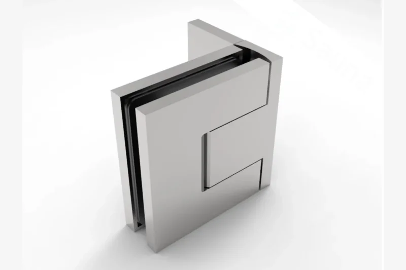 Pendeltürband Sauna 90° Glas-Wand, einstellbar, für 8 mm Glas, 12 Oberflächen, Art.Nr. BELS344