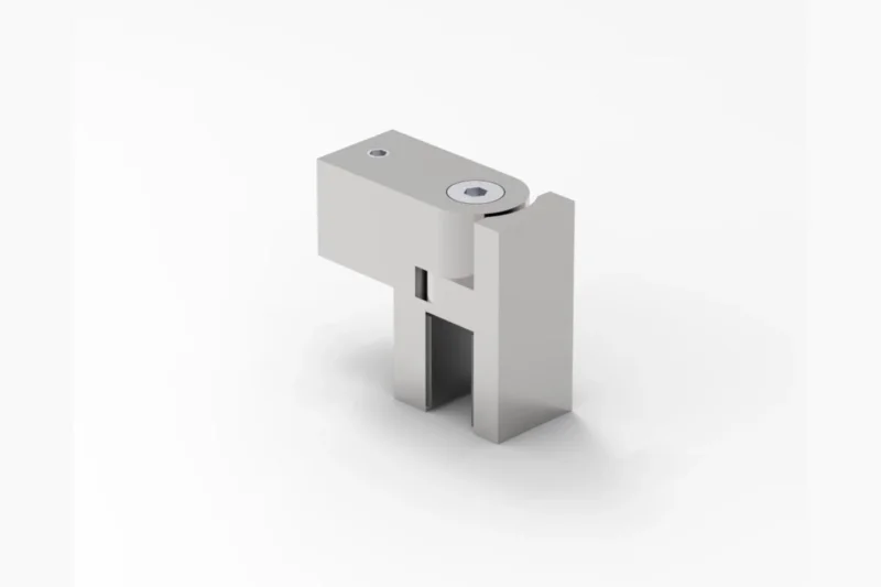 Glashalter drehbar für Stabilisierungsstange eckig, 12 x 12 mm, für 8 bis 10 mm Glas, 11 Oberflächen, Art.Nr. SQ1241