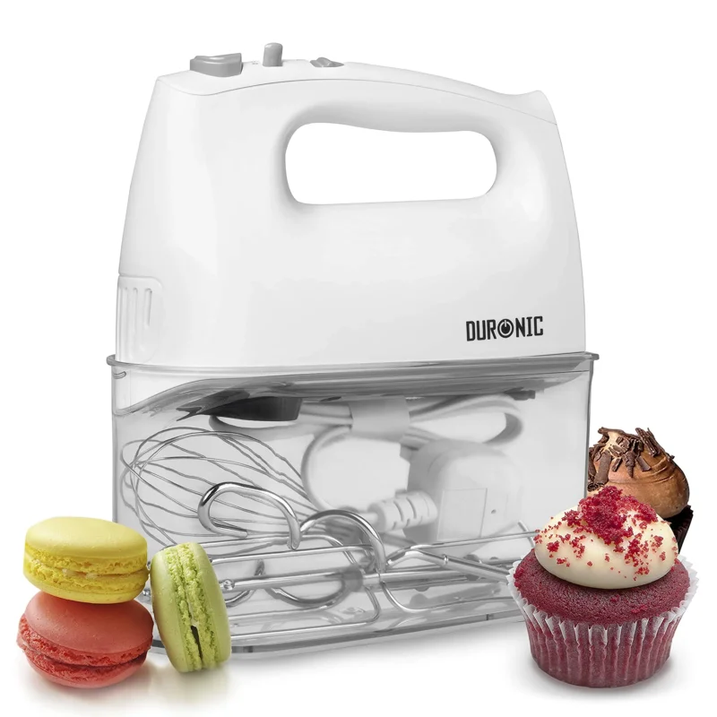 Duronic HM4 BK elektrischer Handmixer 400W, Handrührgerät mit
