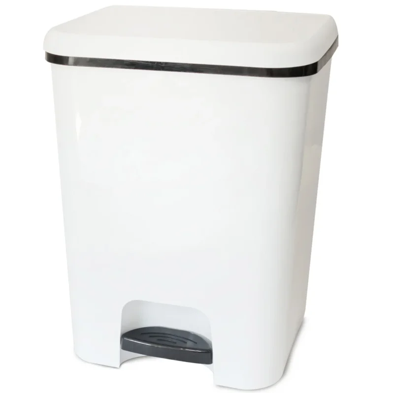 Mülleimer Treteimer 26 Liter eckig 34x30x45cm Kunststoff - Pedal zum Öffnen und Schliessen - Küche Pedaleimer Papierkorb Eimer Abfalleimer Abfallbehälter Mülltonne Müll Mistkübel