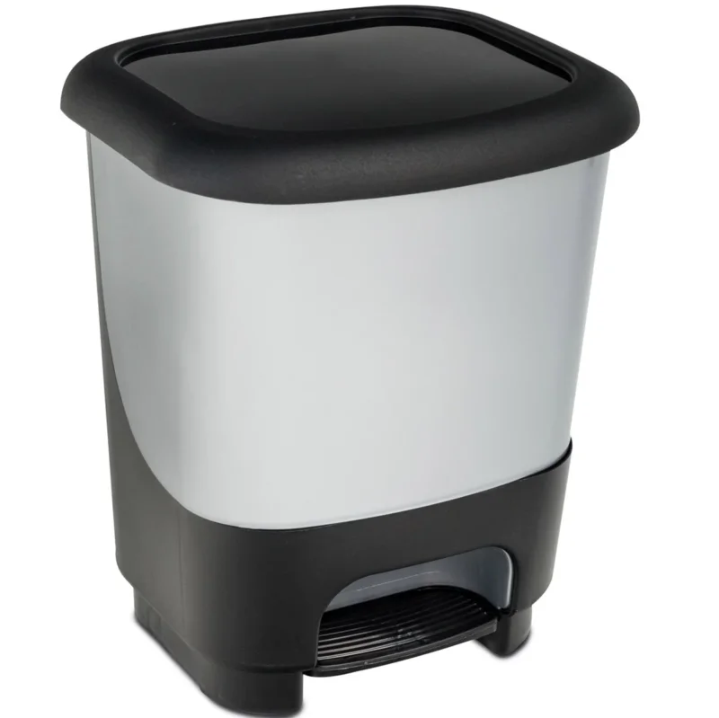 Mülleimer Treteimer 10 Liter eckig 27x23x32cm Kunststoff Klein separater Eimer Küche Büro Bad Pedaleimer Kosmetikeimer Papierkorb Abfalleimer Abfallbehälter Mülltonne Müll Mistkübel