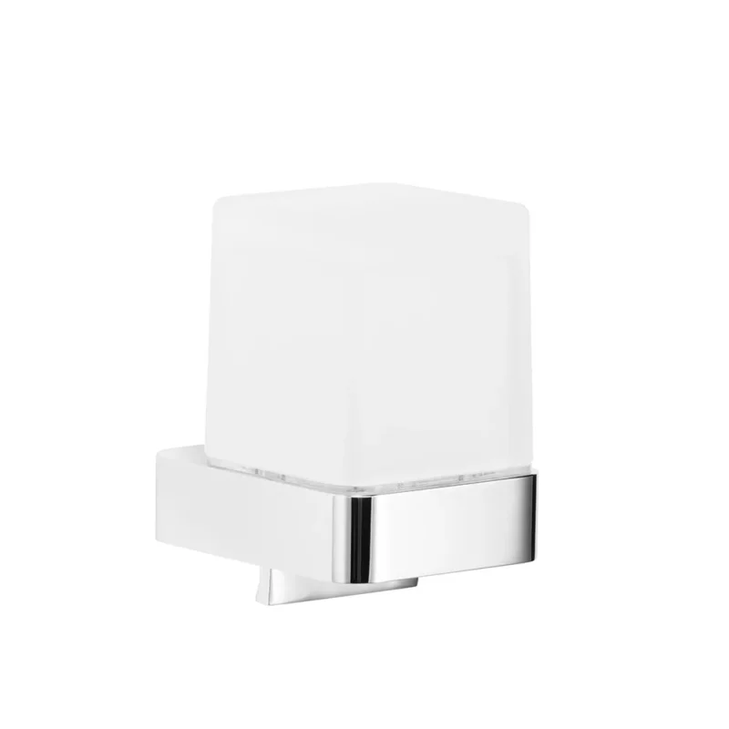 Seifenspender Wandmodell eckiges Milchglas, 150 ml