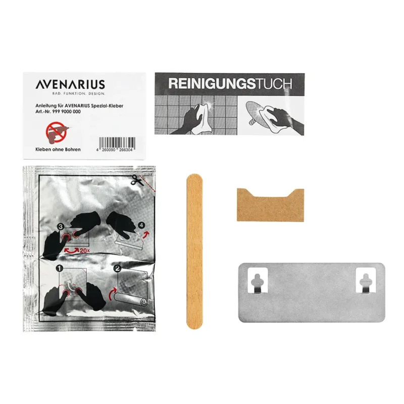 Wandbefestigungs-Set zum Kleben, Wandbefestiger und Spezialkleber