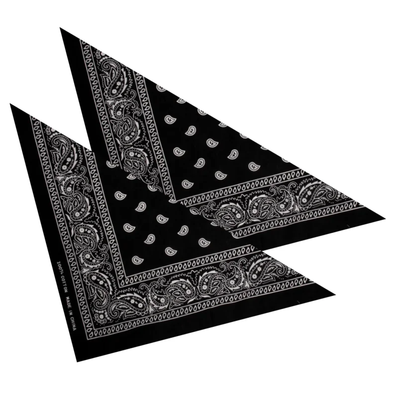 2er Set Niki-Halstuch Bandana Halstuch – Kopftuch, Haarband, Gesichtstuch oder Schal – Paisley Muster – Damen, Herren & Kinder