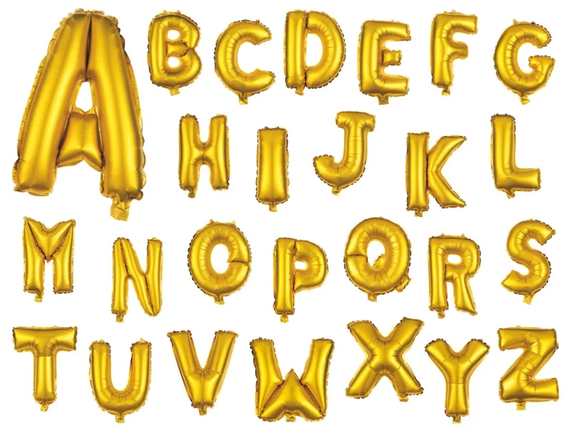 XXL Luftballon Heliumballon Buchstabenballon A-Z gold 80 cm