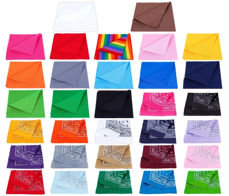 Bandana Unifarben Herren Damen 53 x 53 cm 100 % aus Baumwolle