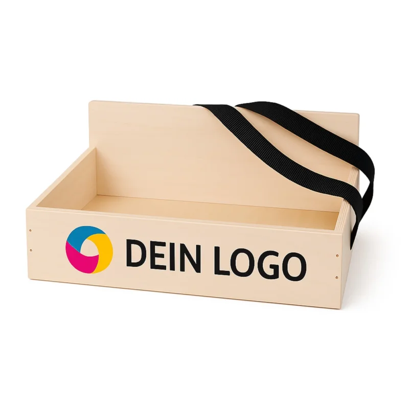 Bauchladen personalisiert mit Logo & eigenem Branding - Maße: 40 x 26 x 10 cm