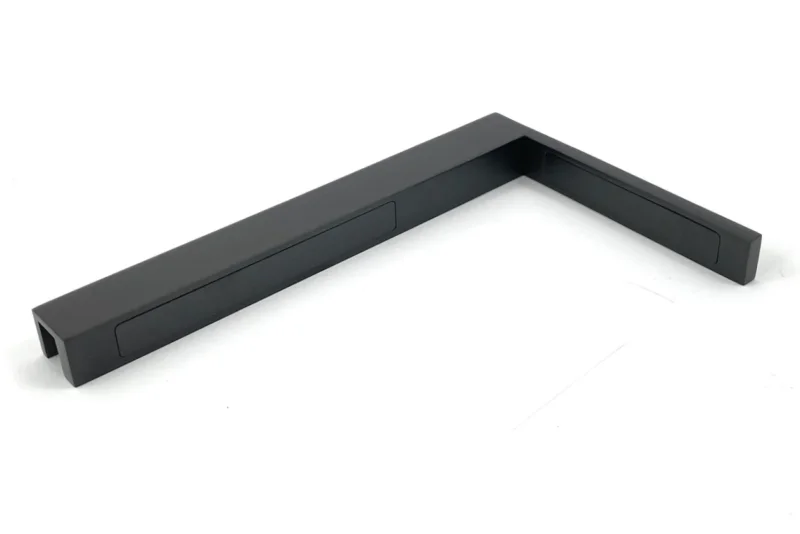Glas-Wand 90° Winkelstabilisator für Duschabtrennungen ohne Glasbohrung, Schwarz, Art.Nr. C500
