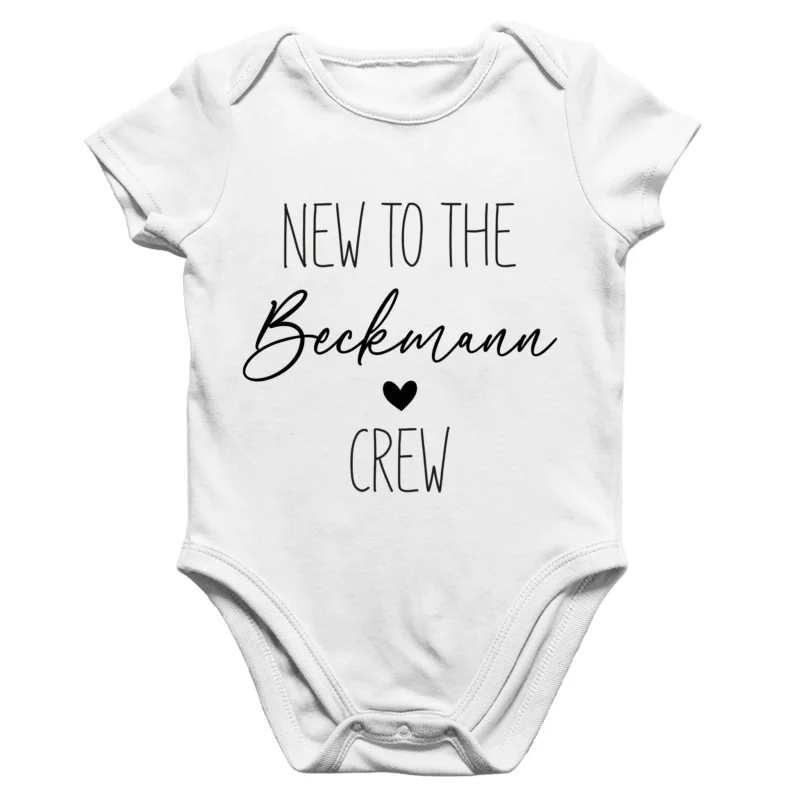 Baby Body personalisiert unisex mit Wunschname Babybody Strampler individuell Name Kurzarm Geschenk Geburt Taufe Junge Mädchen Neugeborene