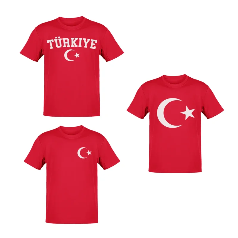 T-Shirt Türkei Türkiye Turkey - Istanbul Antalya Fahne - Herren Damen Unisex EM WM Fußball S-3XL - National Flagge