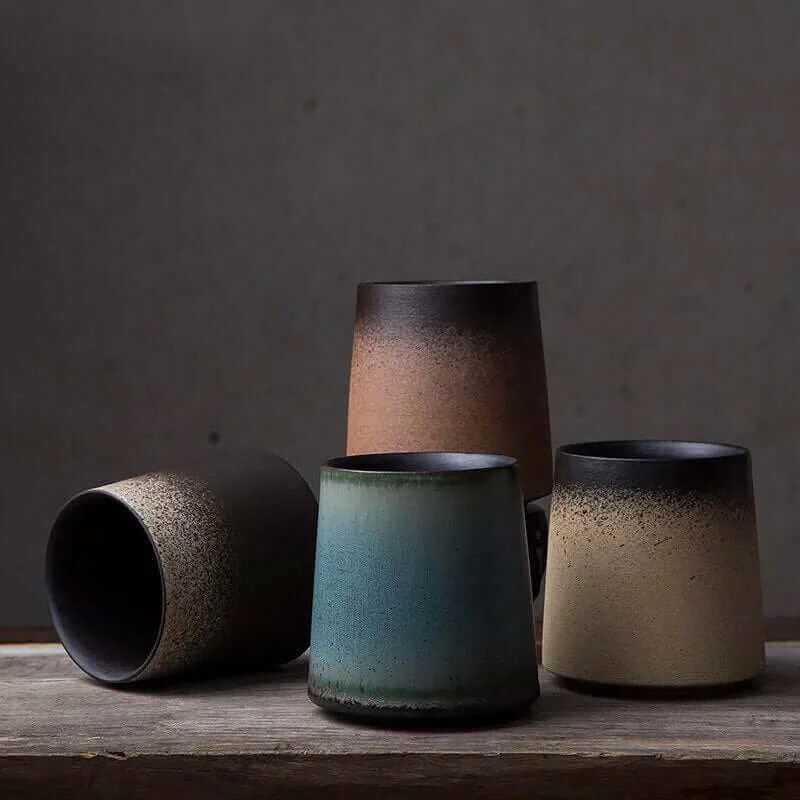 Elegante Keramiktasse mit stylischer Farboberfläche (5 Farben Varianten) - Kochschein