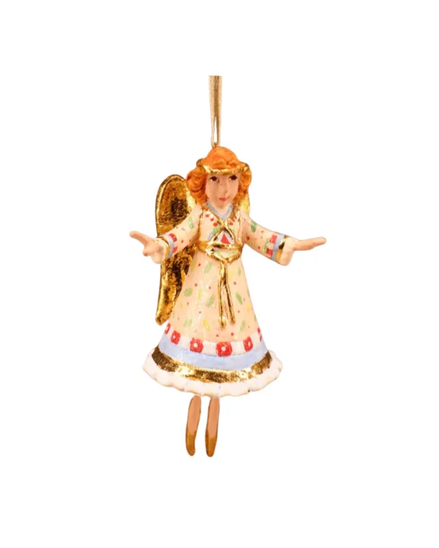 Engel Krinkle Mini Nativity Heavenly Angel von Patience Brewster als handbemalter Weihnachtsanhänger