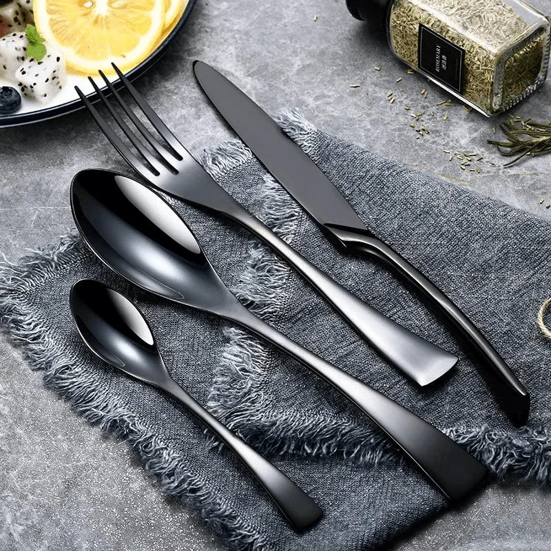 Extravagantes Edelstahl Besteckset (Silber, Gold, Rosé, Schwarz, Regenbogen) - Kochschein