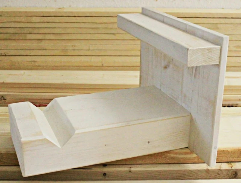 Fahrradhalter weiß as Holz