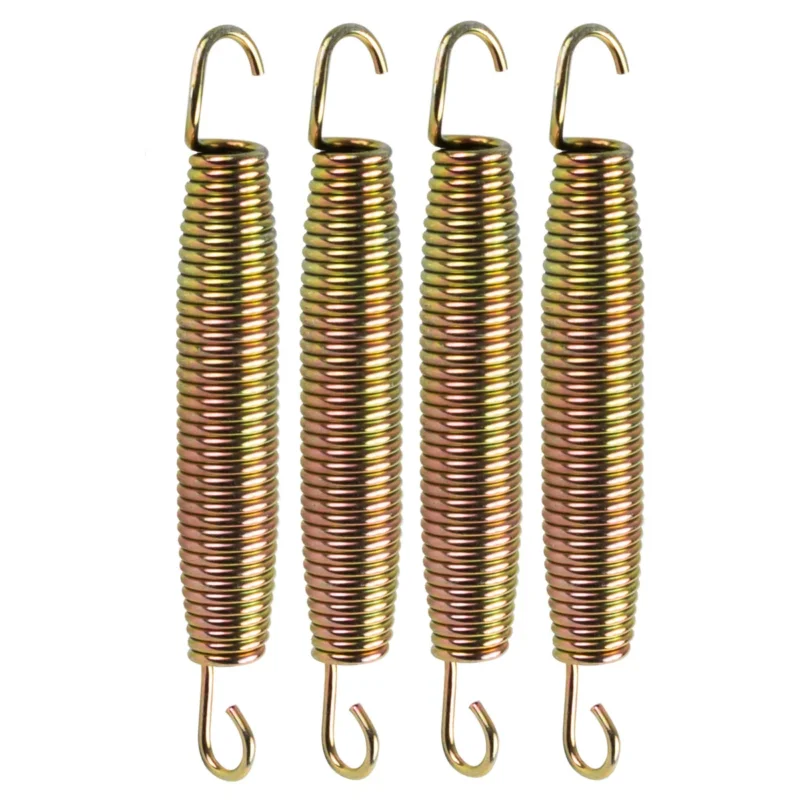 4x Zugfeder Feder Camping - 18 cm lang - Doppelhaken - Federstahl D-3 mm verzinkt - 180 mm