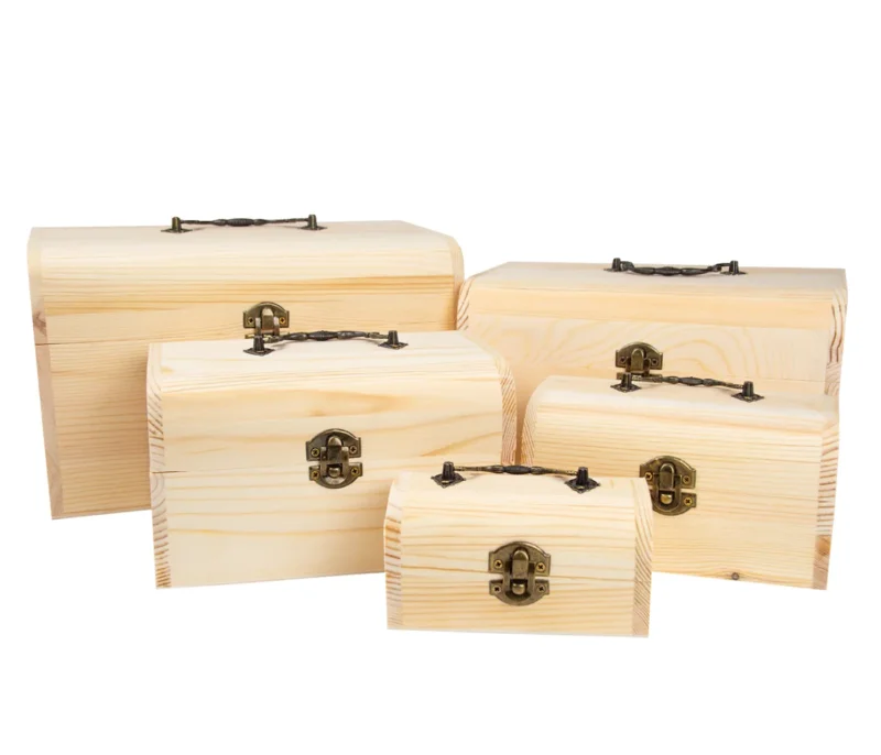 Holzboxen Set mit Deckel – Holzkisten Aufbewahrungsboxen in verschiedenen Größen – Stapelbare Holz Kisten zur Aufbewahrung & Dekoration – Naturholz Boxen für Haushalt, Büro, Küche & Wohnzimmer