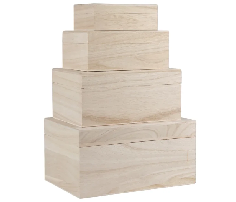 Holzbox mit Deckel – Vintage Holzkiste aus hochwertiger Birke – für Schmuck, Erinnerungen, Deko & Haushalt