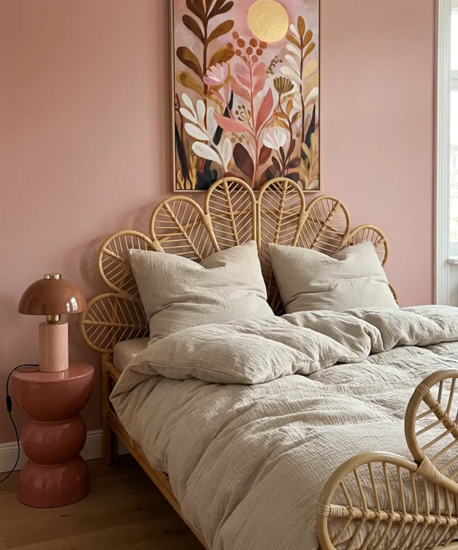 Haven Doppelbett-Set in Beige mit 1× Musselin Doppelbettwäsche und 2× Kissenbezug aus der Serie Haven – Seitenansicht