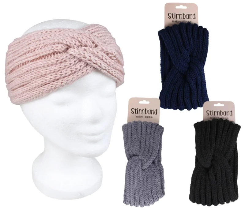 Damen Stirnband Winter – Warmes gestricktes Haarband für kalte Tage – Weiches Ohrenwärmer Stirnband für Winter, Herbst & Outdoor – Modisches Damen Haarband für Alltag, Spaziergang & Sport
