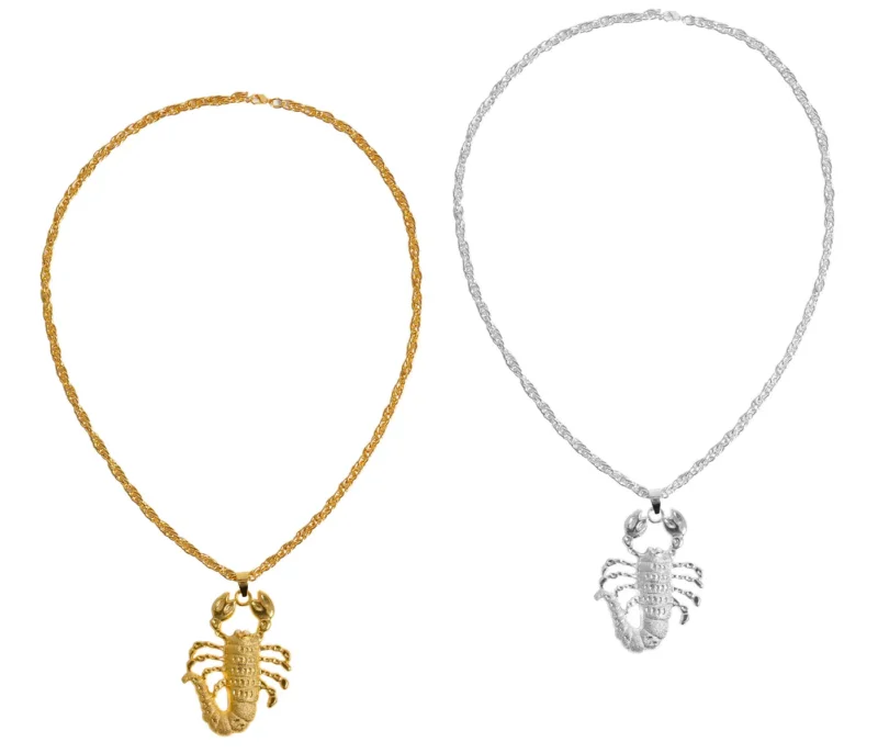 Stylische Hip Hop Rapper Kette in Gold und Silber