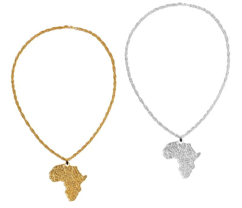 Stylische Hip Hop Rapper Kette in Gold und Silber