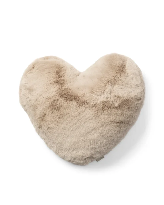 Kissen Heather Heart aus Kunstpelz von Riviera Maison