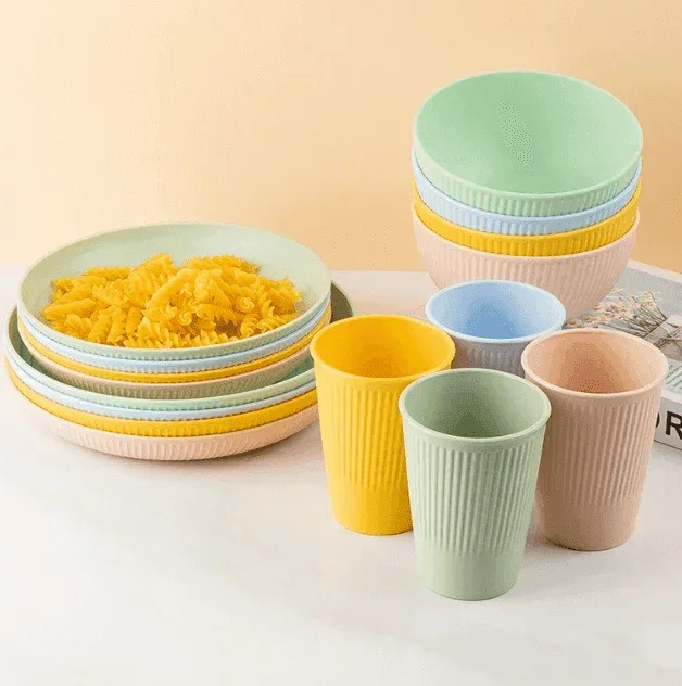 Komplettes Picknick Geschirrset | Camping Geschirr (16-teilig - viele Farben) - Kochschein
