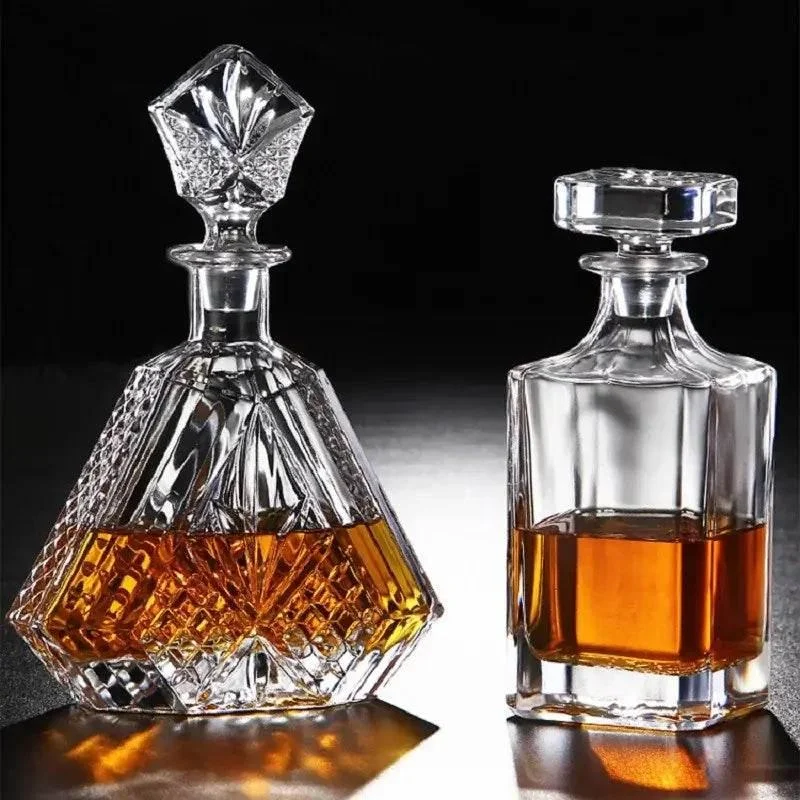 Edle handgefertigte Kristall Dekanter Whiskey - Karaffe (6 Varianten) - Kochschein